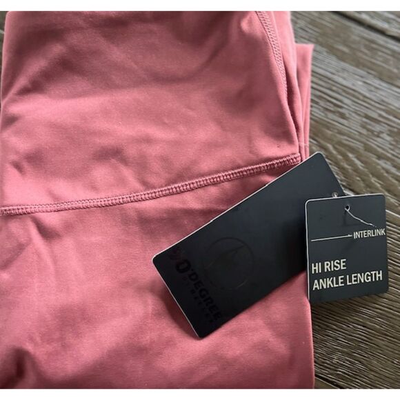 90 Degree by Reflex High-Rise Ankle-Length Activewear Leggings-Terracotta Color - Picture 7 of 7